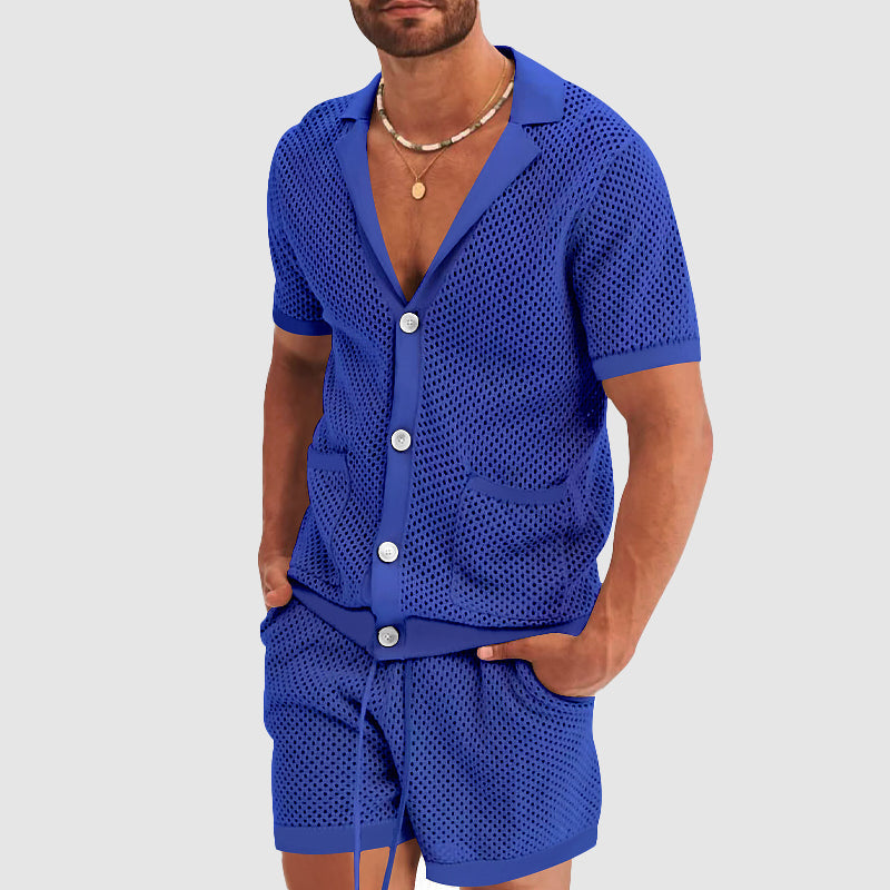 Sir Roman Notched Lapel Short Sleeve Shirt