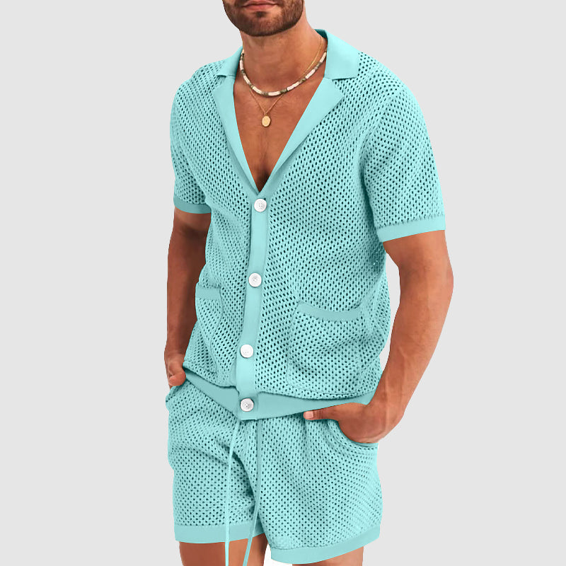 Sir Roman Notched Lapel Short Sleeve Shirt