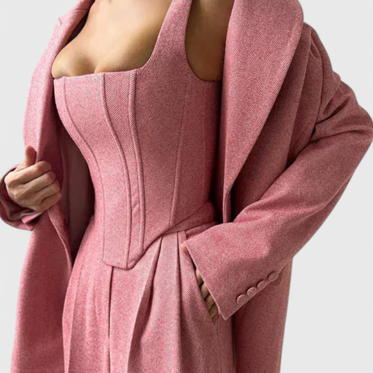 Lady Evelyn Three-Piece Set with Structured Corset