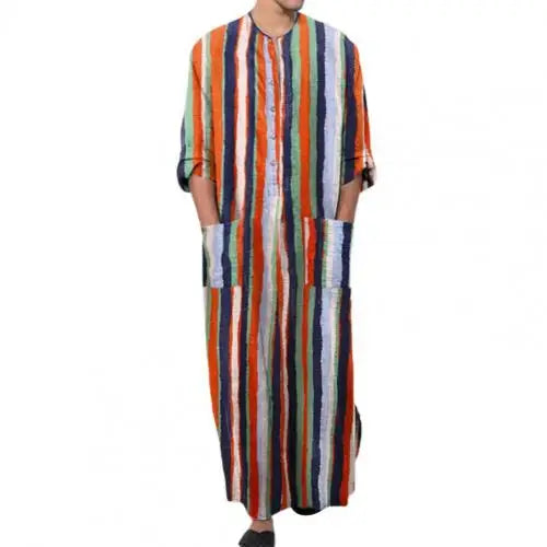 Sir Fletcher Striped Buttoned Gown