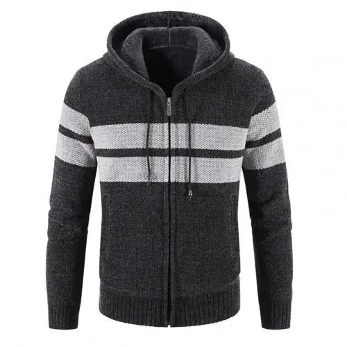Sir Montgomery Hooded Striped Cardigan