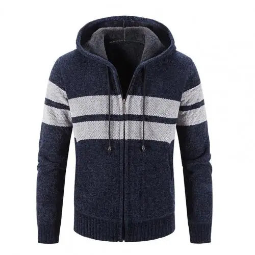 Sir Montgomery Hooded Striped Cardigan