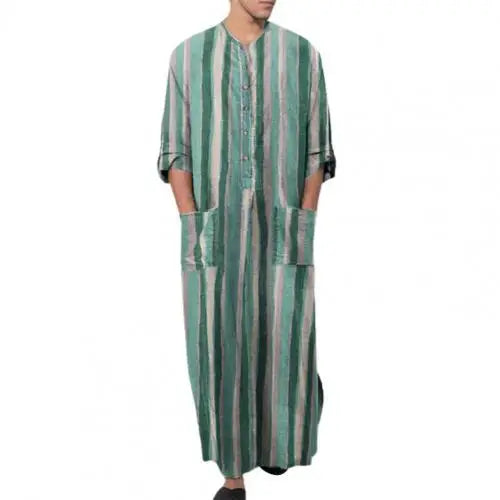 Sir Fletcher Striped Buttoned Gown