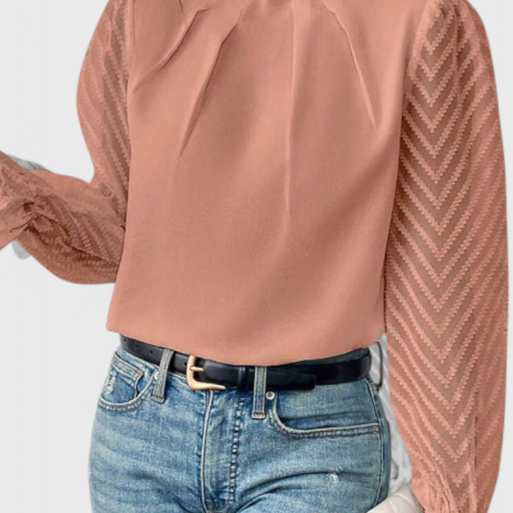 Lady Helga Long-Sleeve Nautical Blouse