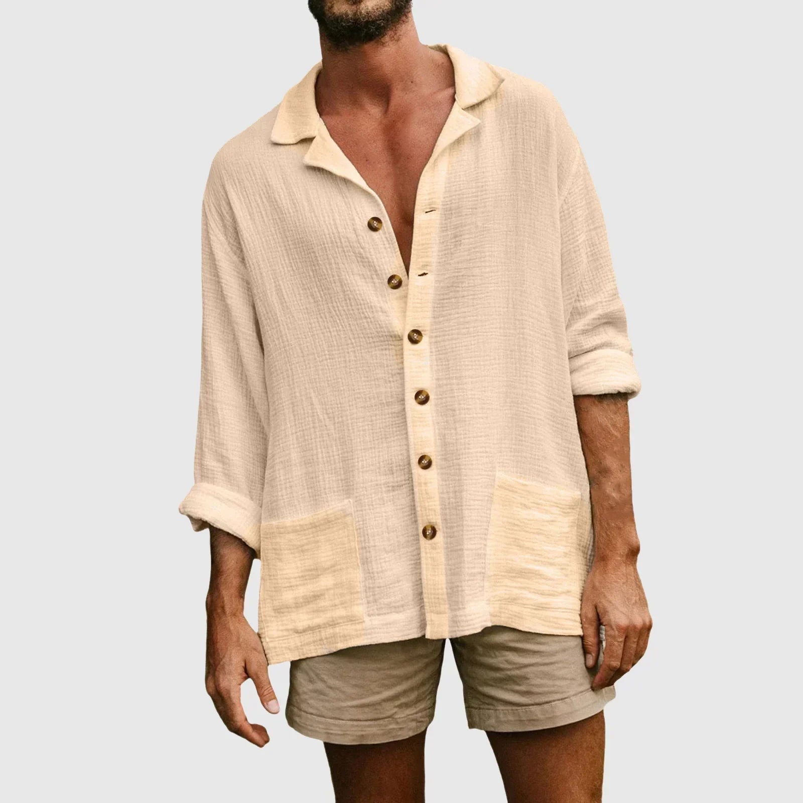 Sir Mitch Natural Fibers Long Sleeve Casual Shirt