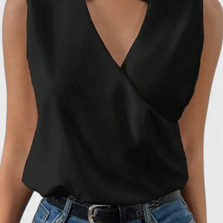 Lady Holly Soft Summer Top with V-Neck