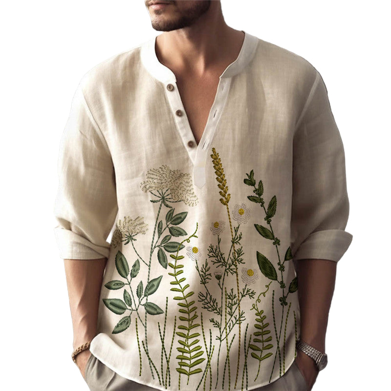 Sir Cameron Floral Embroidery Shirt
