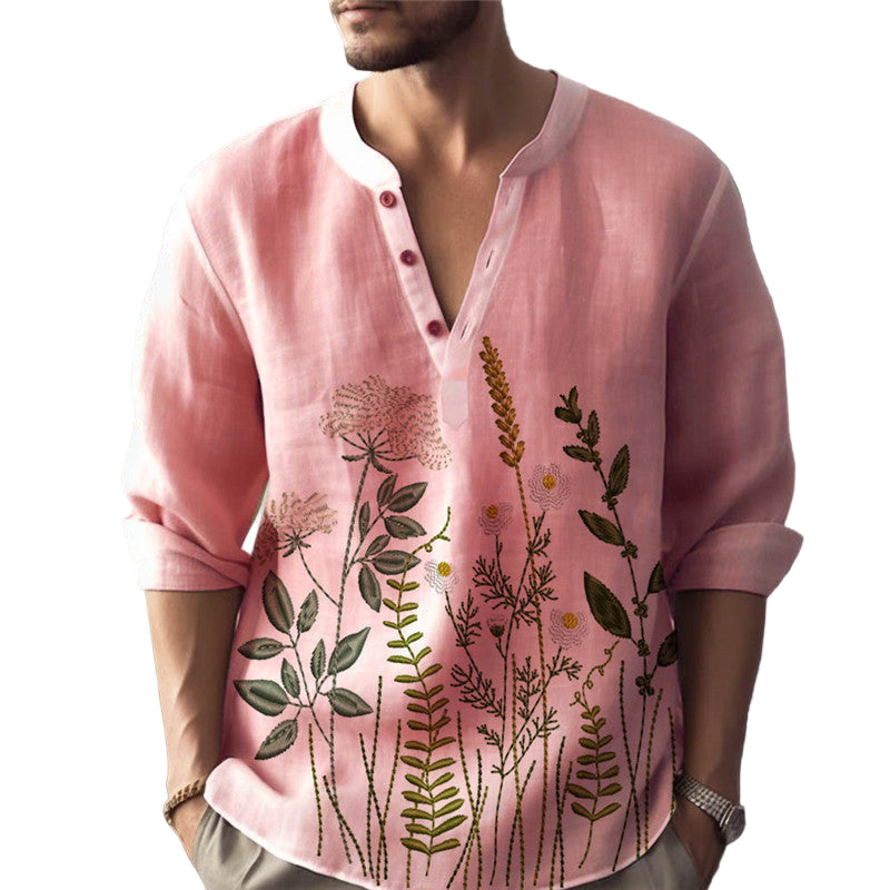Sir Cameron Floral Embroidery Shirt