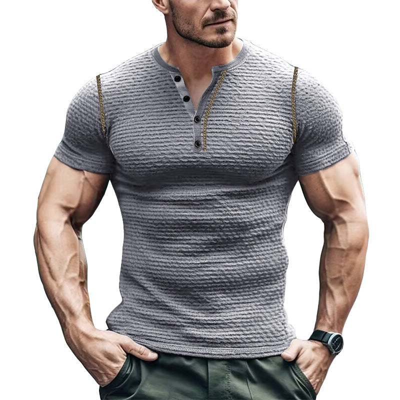 Sir Aaron Waffle Knit Short Sleeve Polo Shirt
