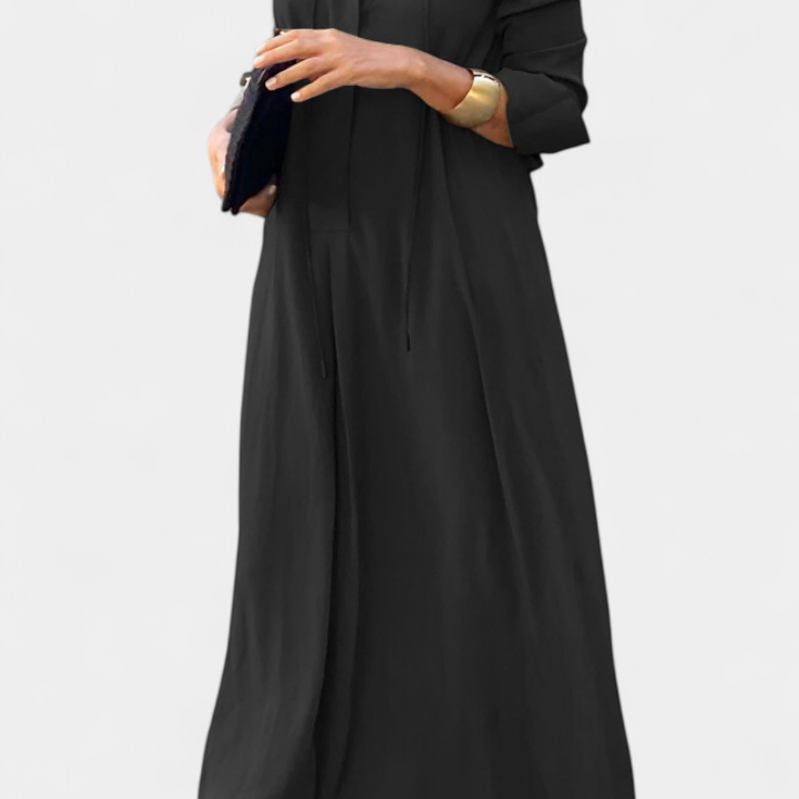 Lady Veronica Long-Sleeved V-Neck Dress