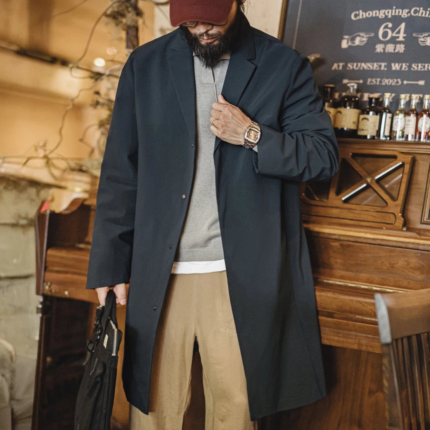 Sir Barnaby Vintage Commuter Trench Coat