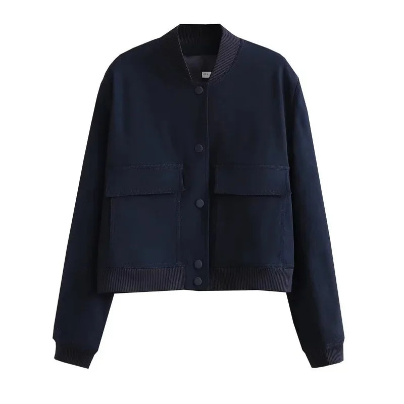 Lady Elizabeth Stand-Up Collar Bomber Jacket