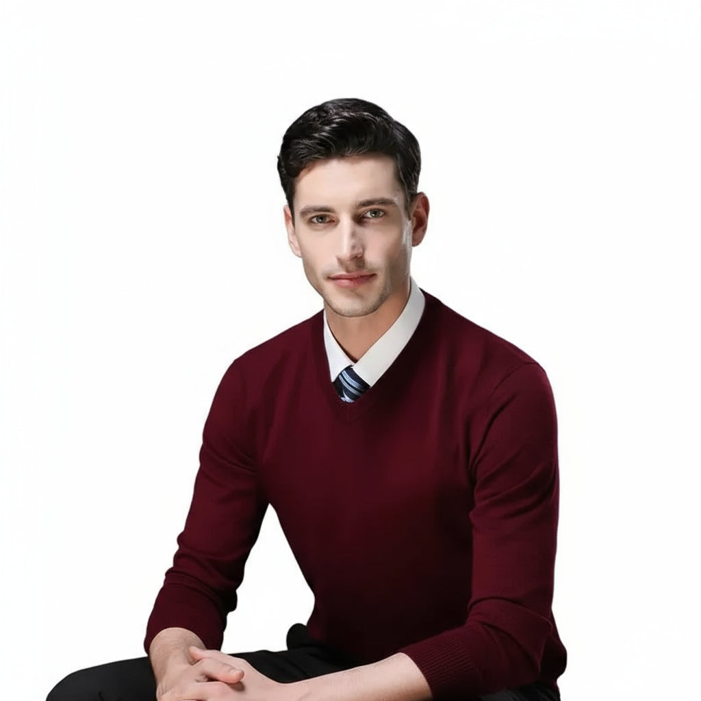 Sir Dylan Smart-Casual V-Neck Knit Pullover