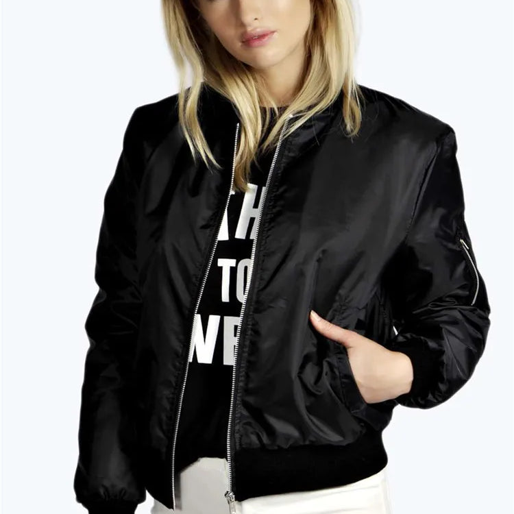 Lady Charlotte Vintage High-Street O-Neck Bomber Jacket