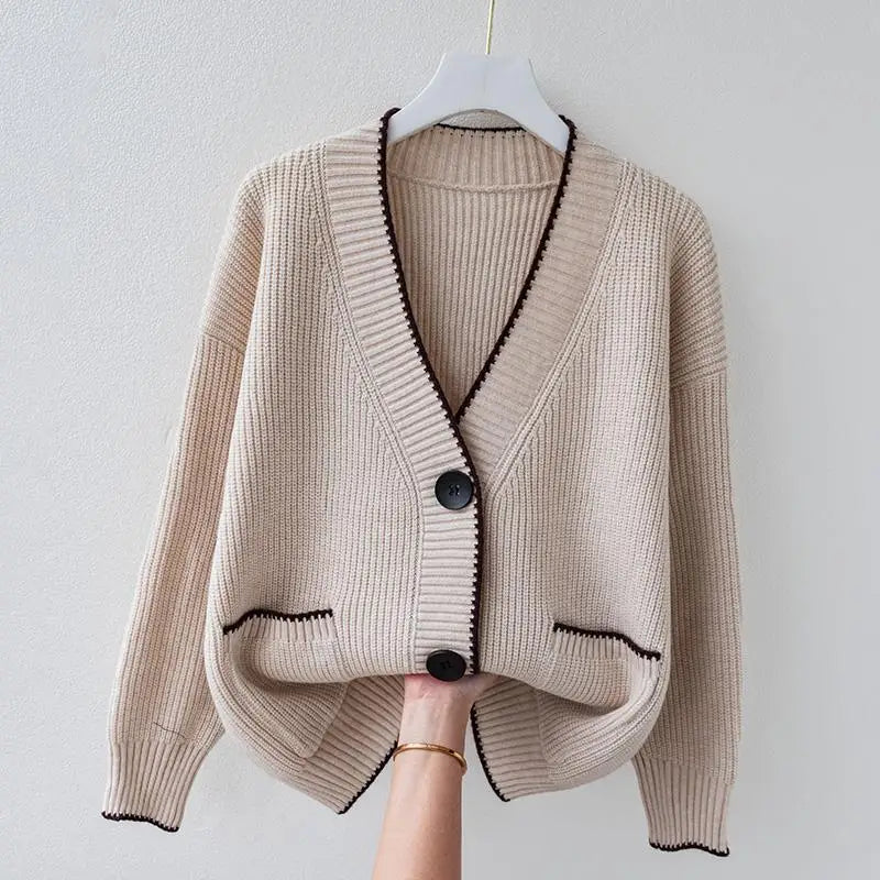 Lady Zara Stylish Oversized Knitted Cardigan