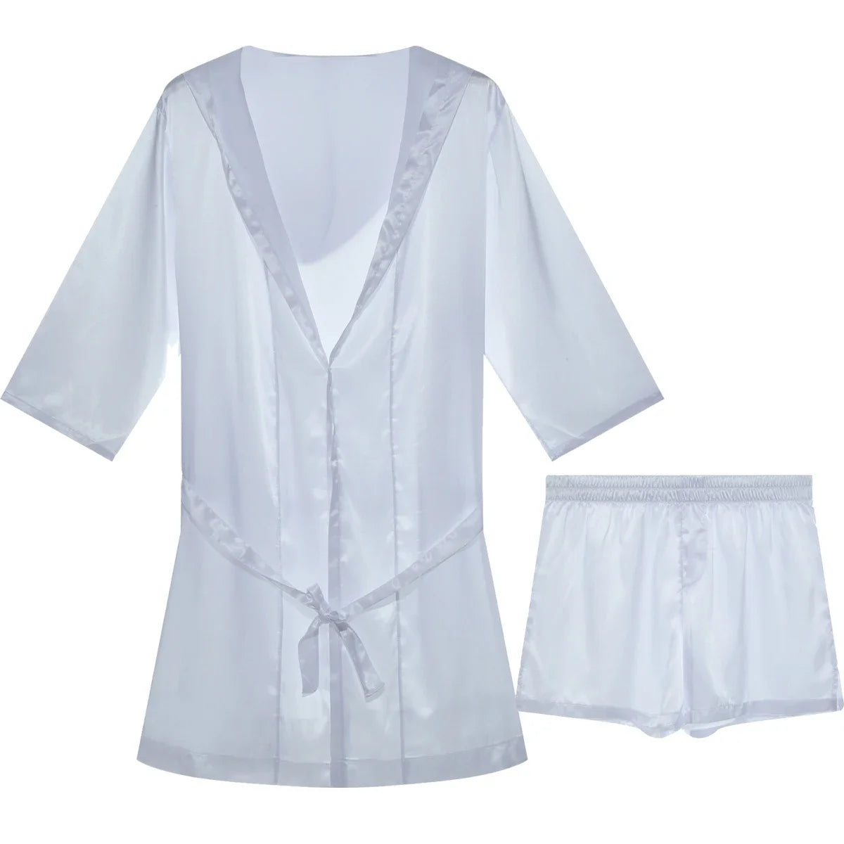Sir Elliot Silk Shorts Robe Set