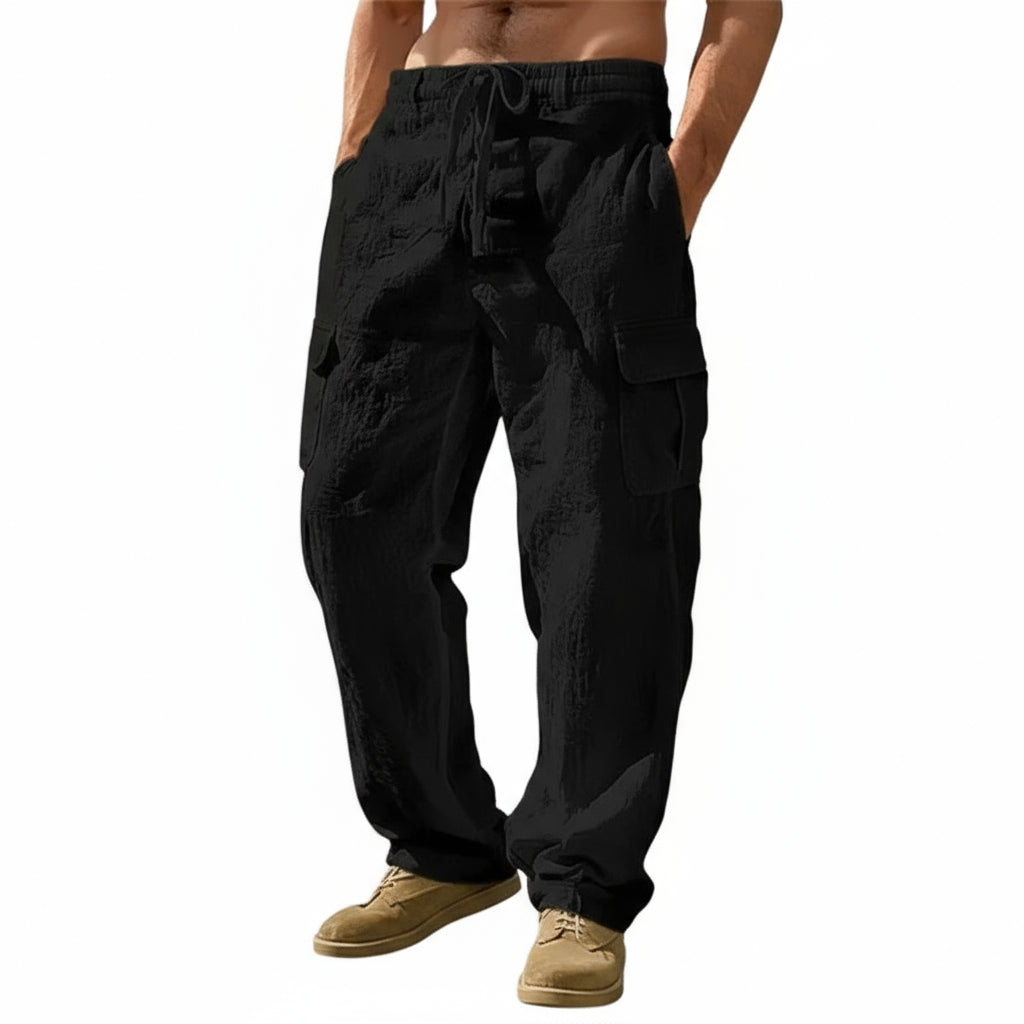 Sir Cedric Linen Blend Cargo Trouser