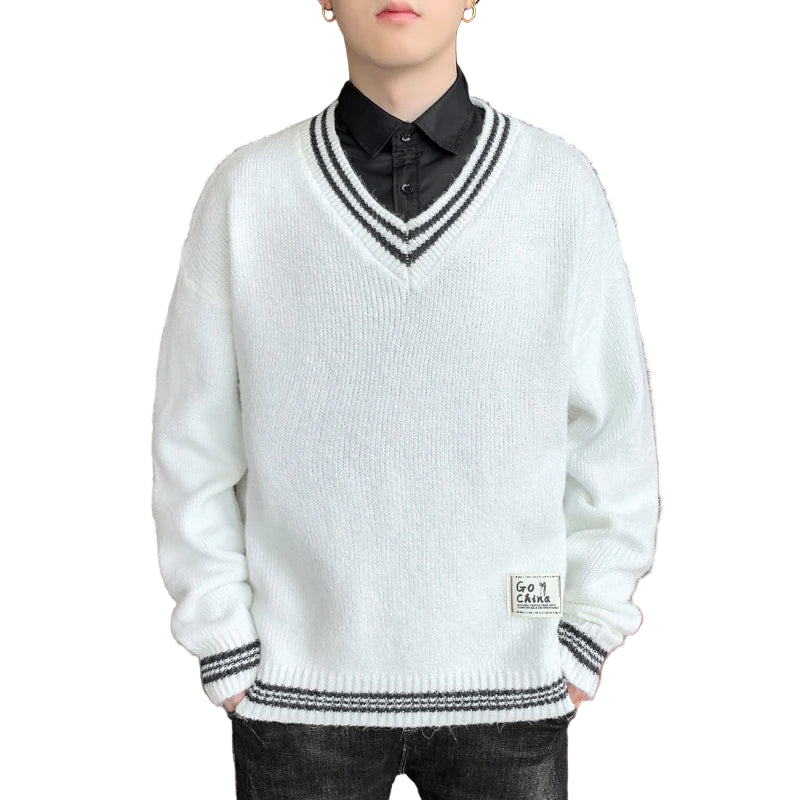 Sir Cedrick V-Neck Wool Pullover
