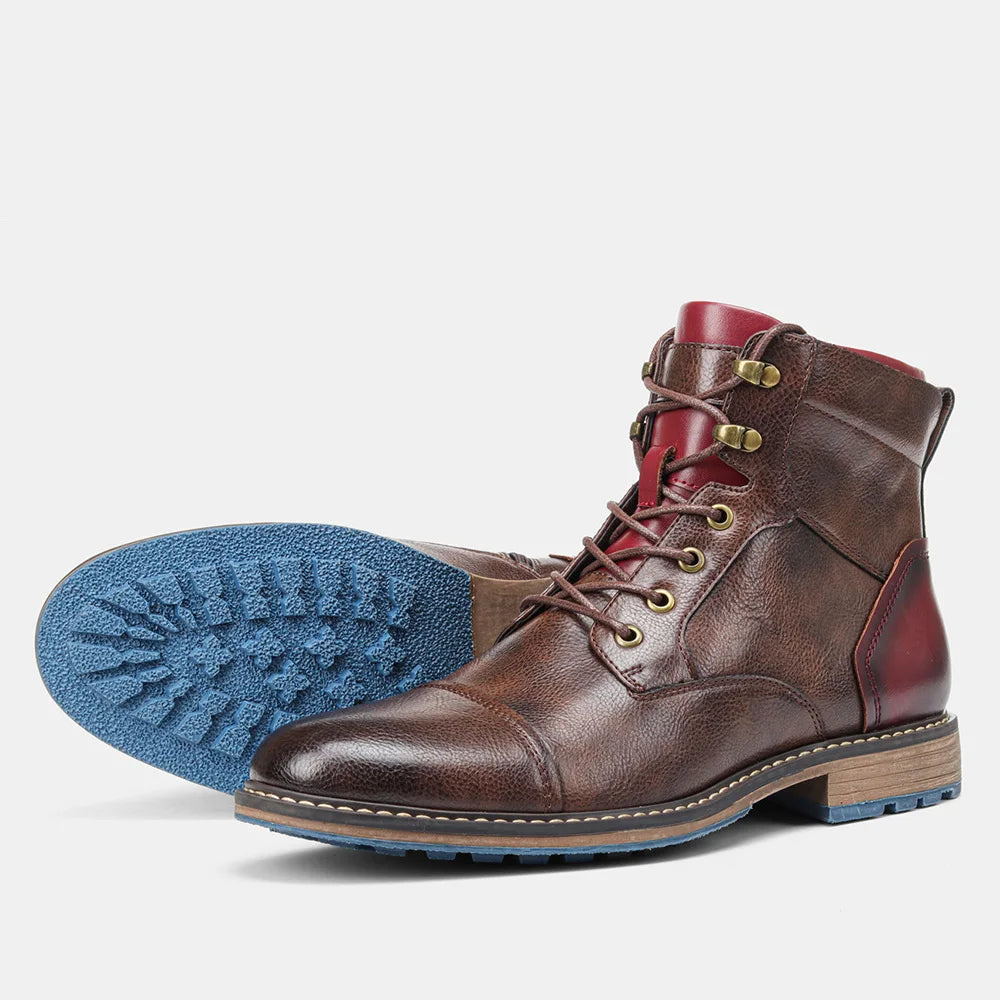 Sir Gideon Branded Leather Ankle Boots