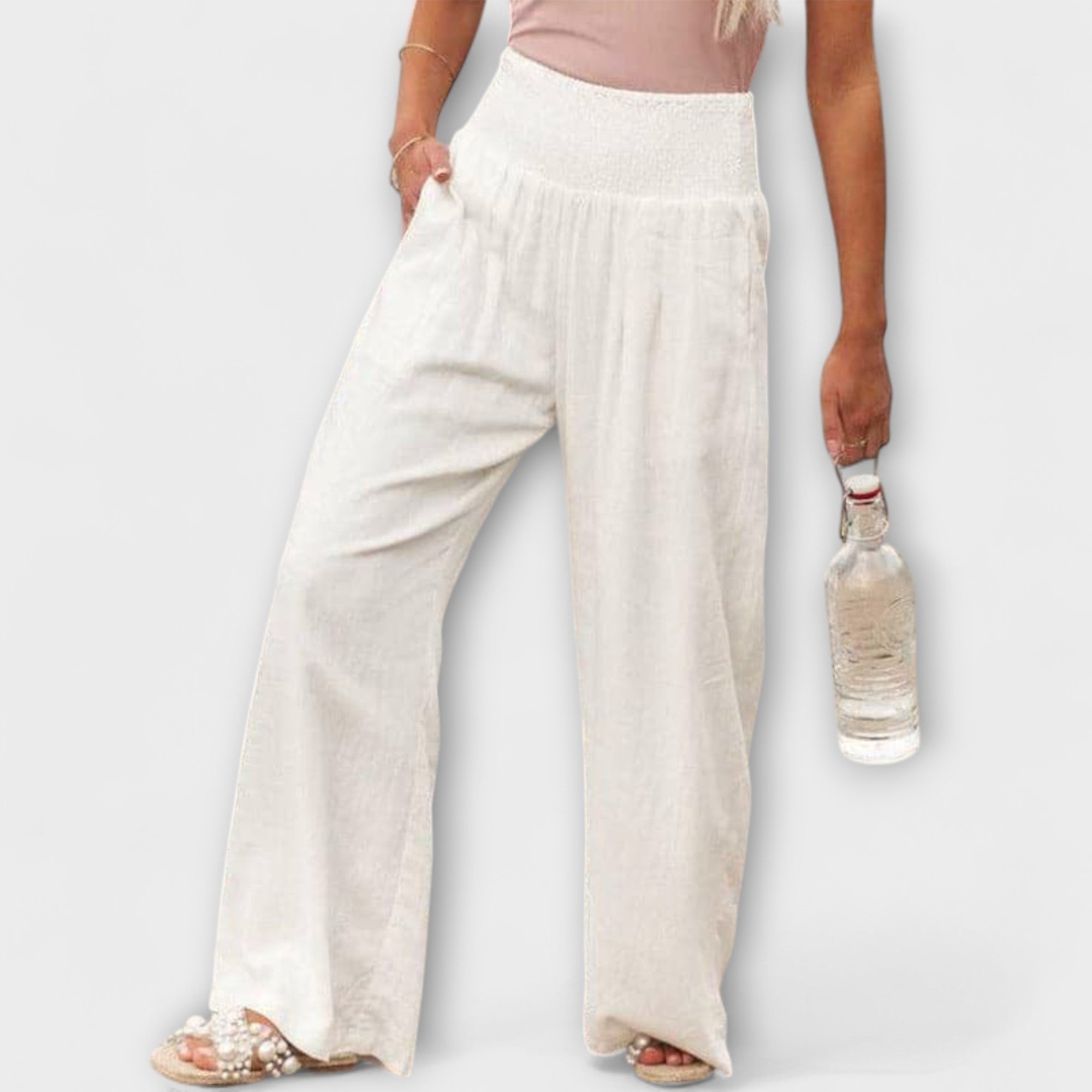 Lady Breeze Relaxed Wide Linen Trousers