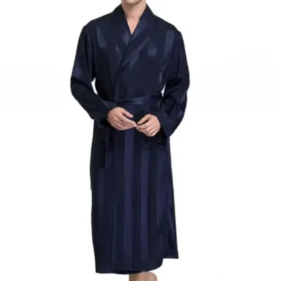 Sir Vincent Gold Satin Kimono Gown
