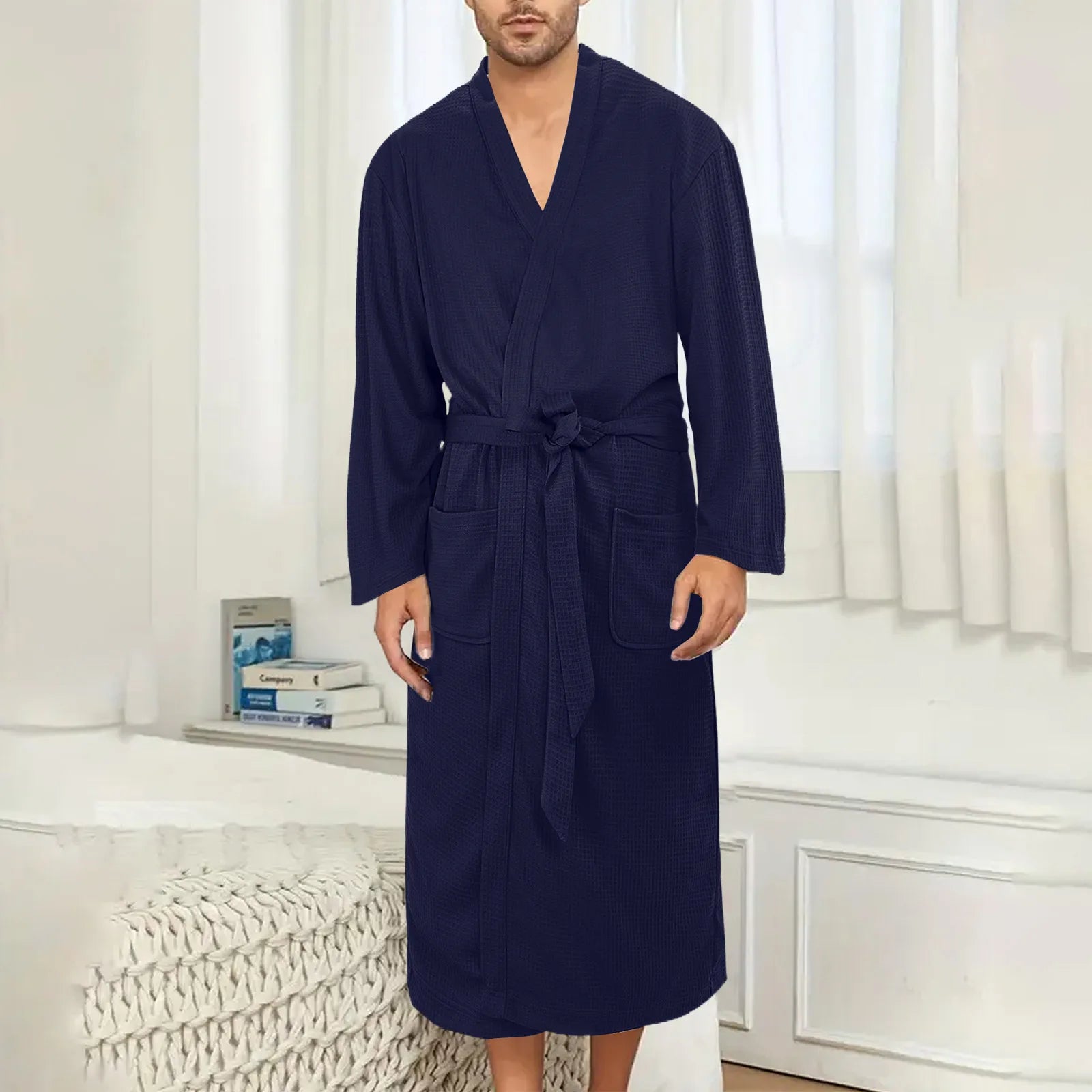 Sir Otis Waffle Cotton Bathrobe