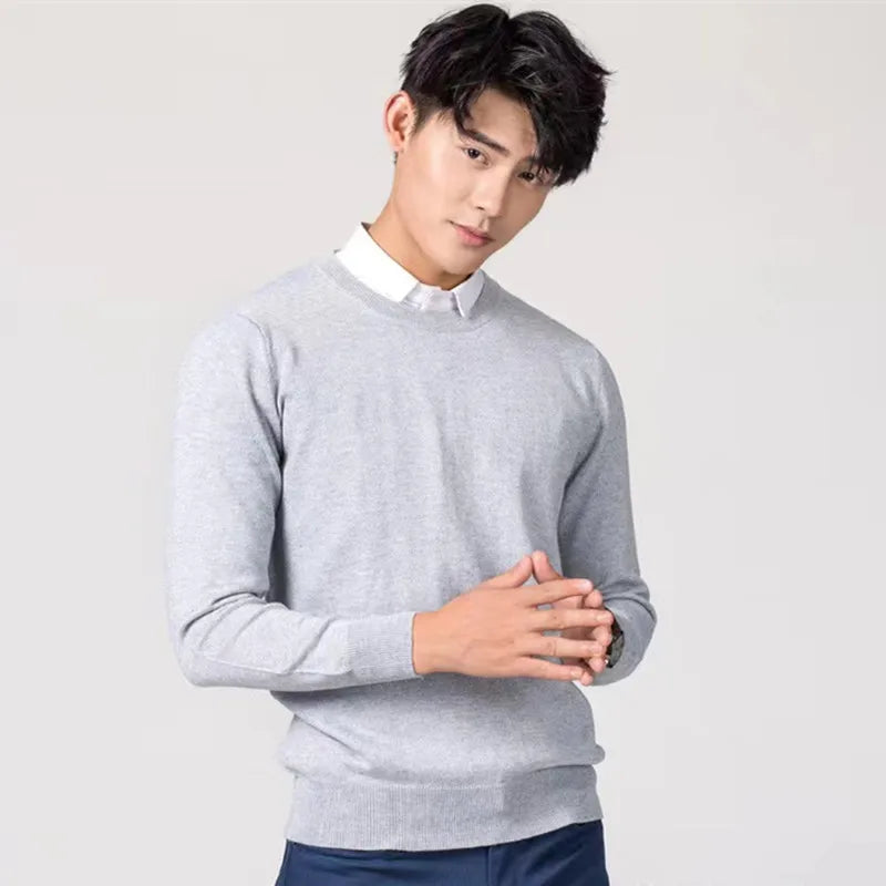 Sir Fred Pure Wool Cashmere Round-Neck Pullover