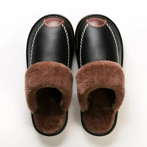 Sir Jackson Luxury Faux Leather Slippers