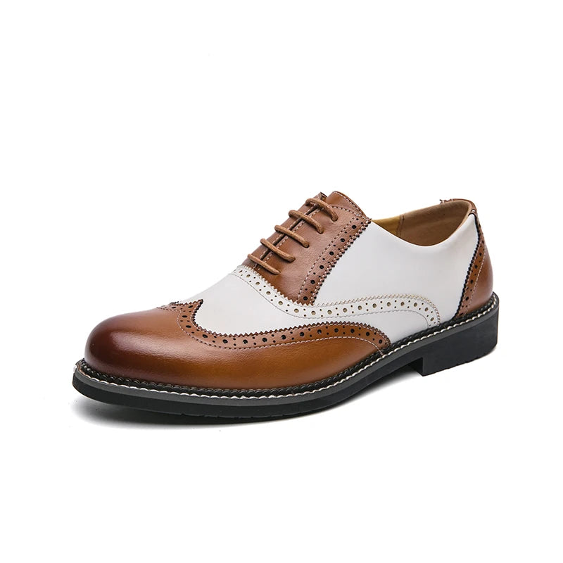 Sir Felix Two-Tone Brogue Dress Shoes