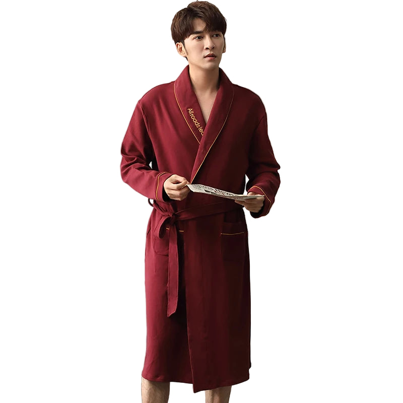 Sir Louis Plaid Cotton Kimono Gown