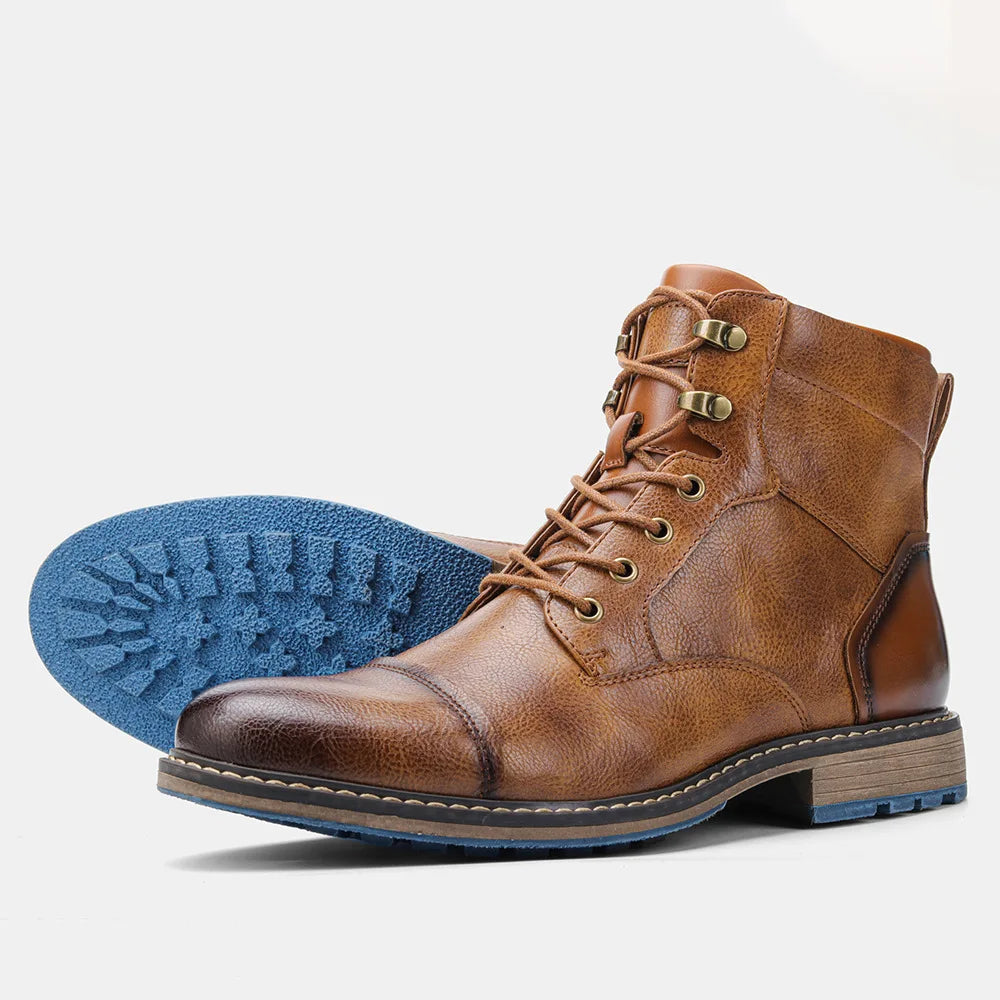 Sir Gideon Branded Leather Ankle Boots