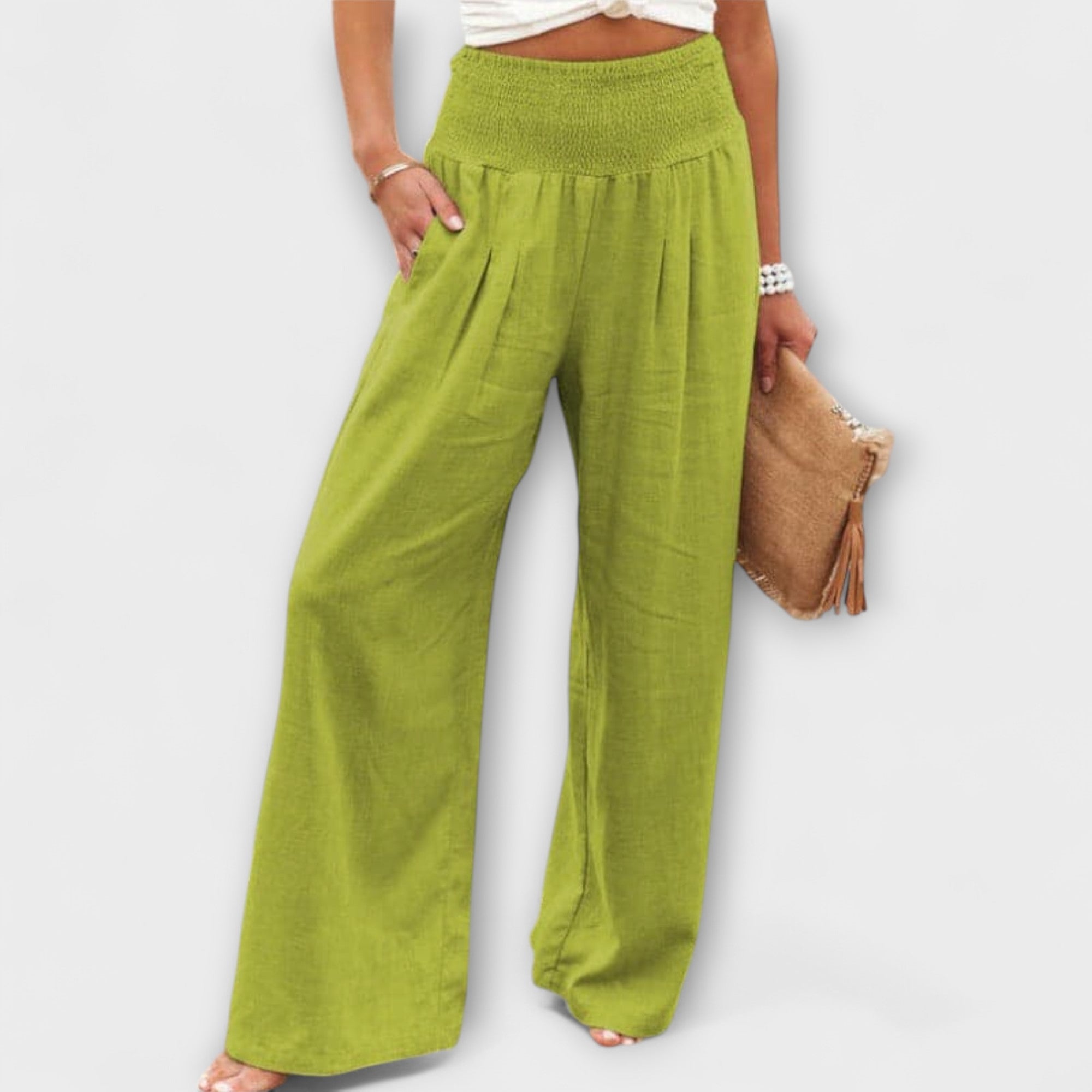 Lady Breeze Relaxed Wide Linen Trousers
