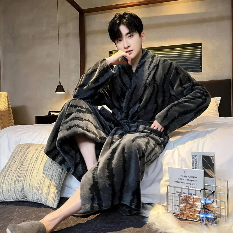 Sir Jason Flannel Kimono Gown