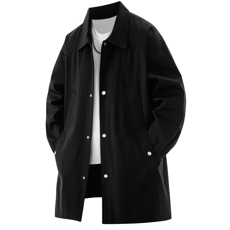 Sir Percival Single-Button Demi Seal Trench Coat