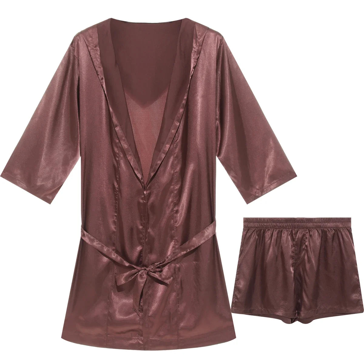Sir Elliot Silk Shorts Robe Set