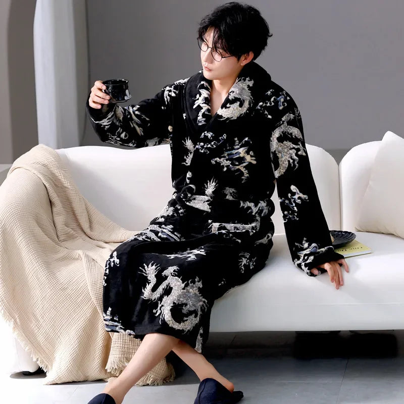 Sir Jason Flannel Kimono Gown