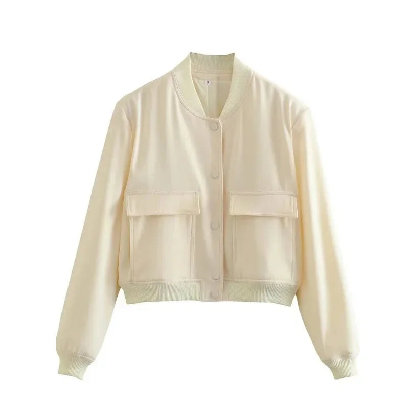 Lady Elizabeth Stand-Up Collar Bomber Jacket