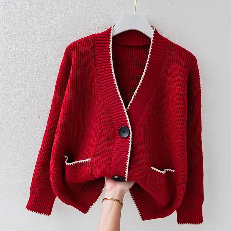 Lady Zara Stylish Oversized Knitted Cardigan