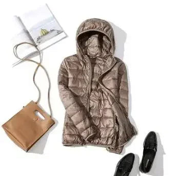 Lady Dona Ultra-Light Hooded Down Puffer Jacket