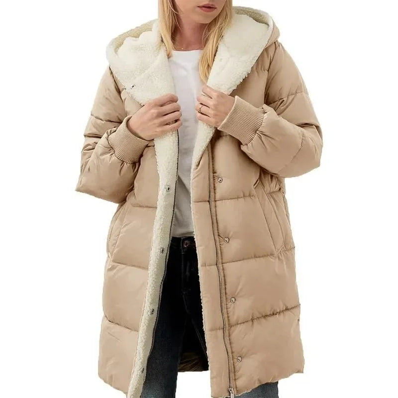 Lady Fiona Fleece Double-Sided Puffer Jacket