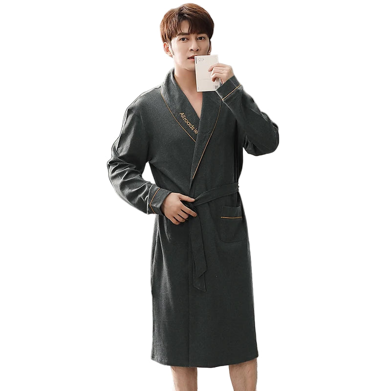 Sir Louis Plaid Cotton Kimono Gown