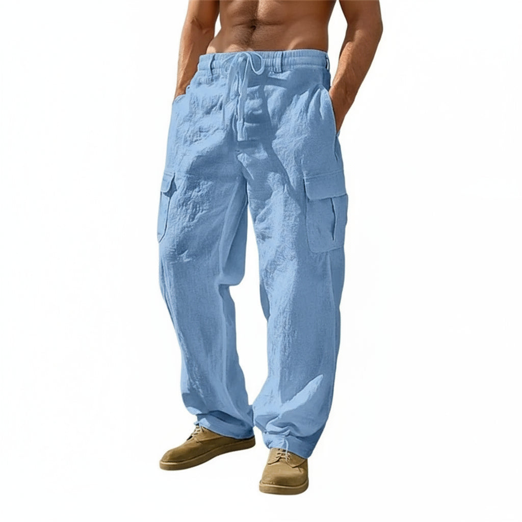 Sir Cedric Linen Blend Cargo Trouser