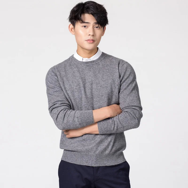 Sir Fred Pure Wool Cashmere Round-Neck Pullover