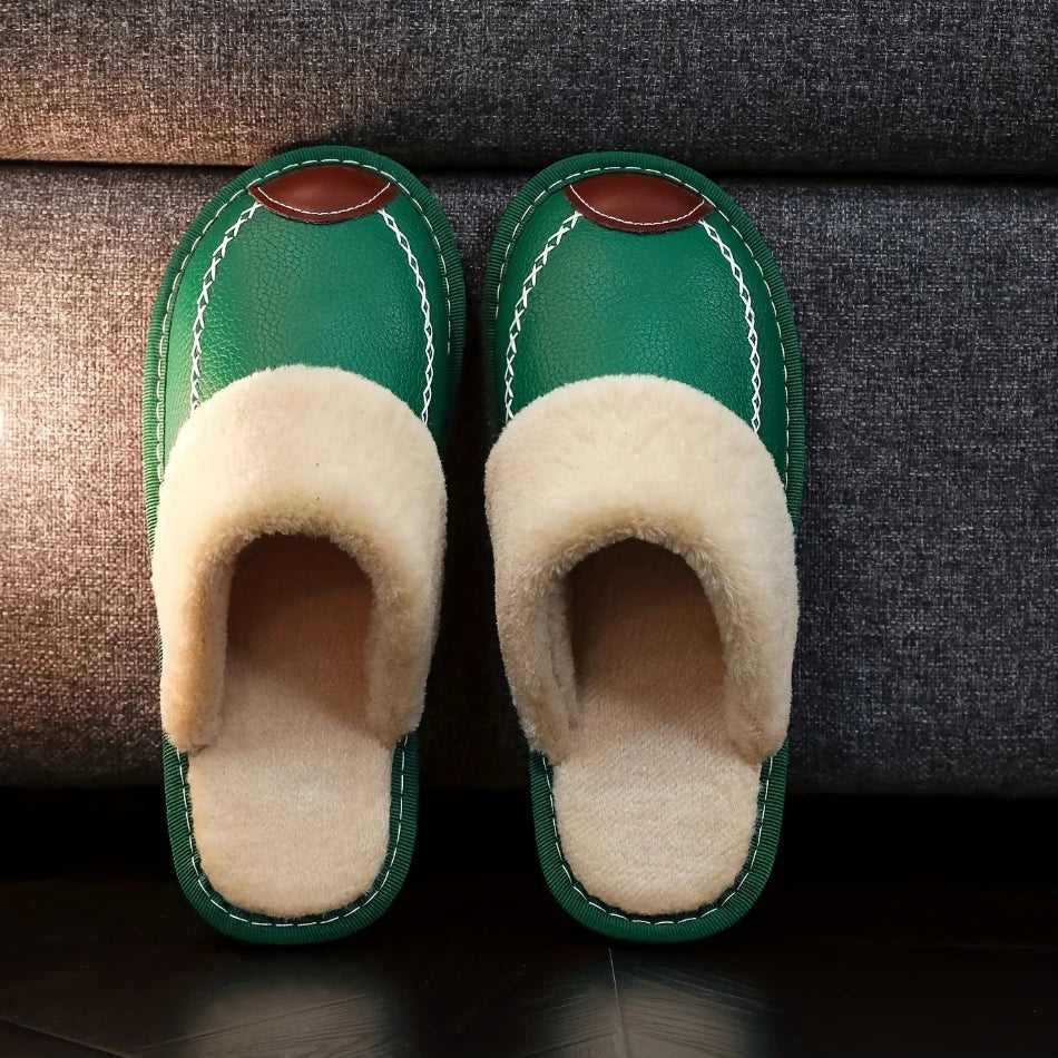Sir Jackson Luxury Faux Leather Slippers