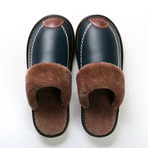 Sir Jackson Luxury Faux Leather Slippers