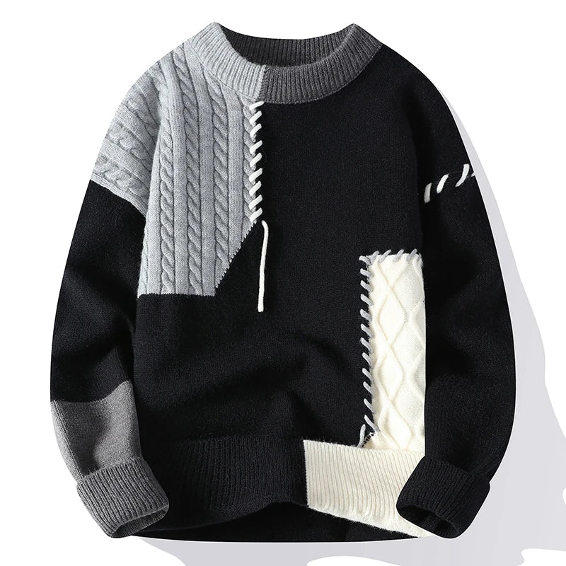 Sir Ryan Patchwork Knit Jumper