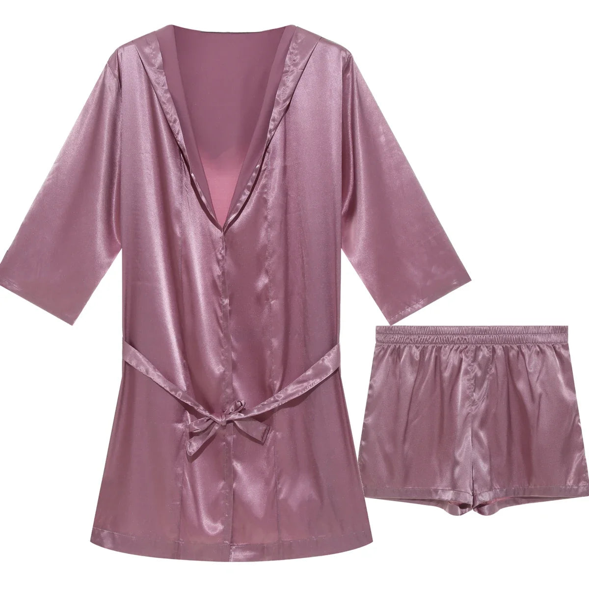 Sir Elliot Silk Shorts Robe Set