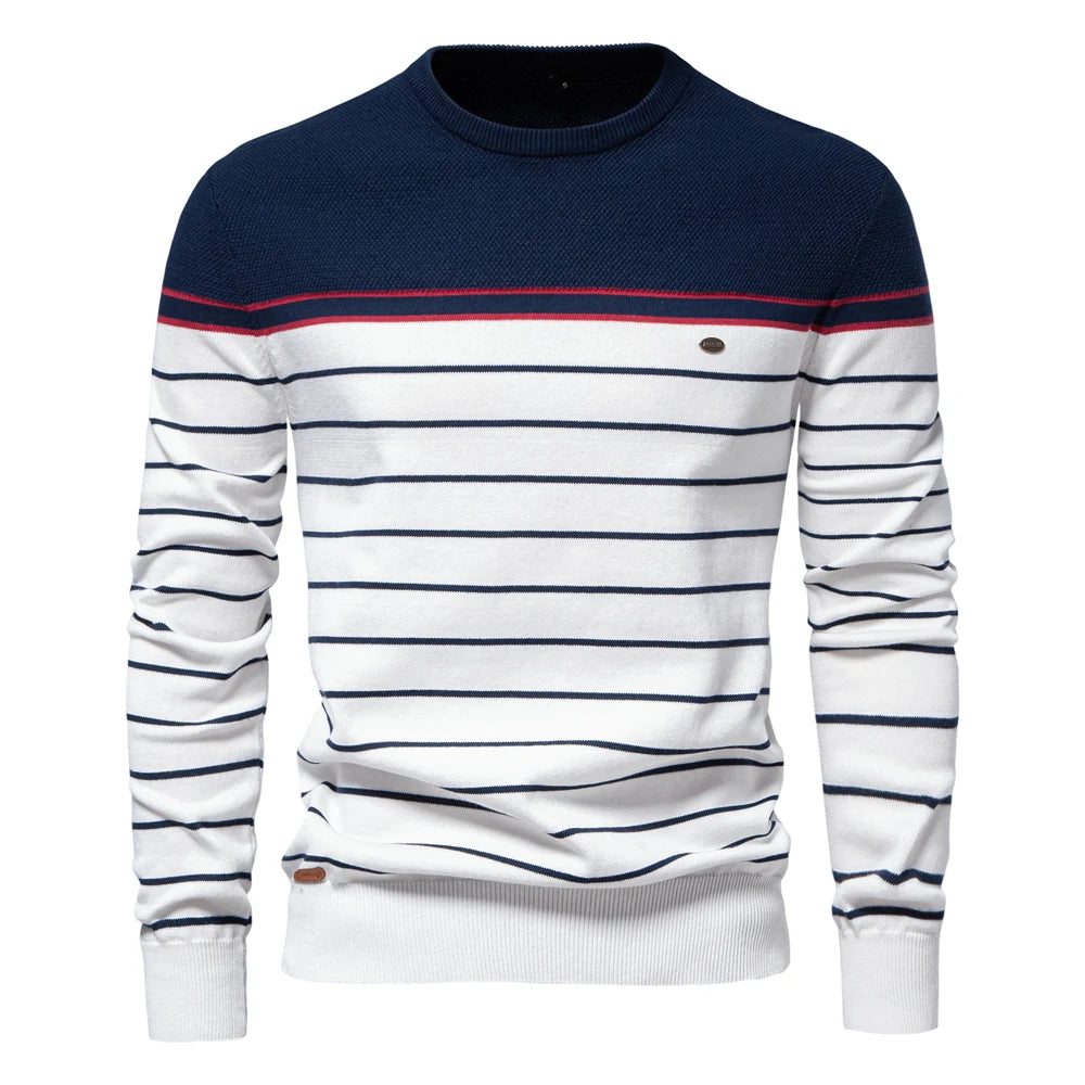Sir Peter Striped Cotton Jumper