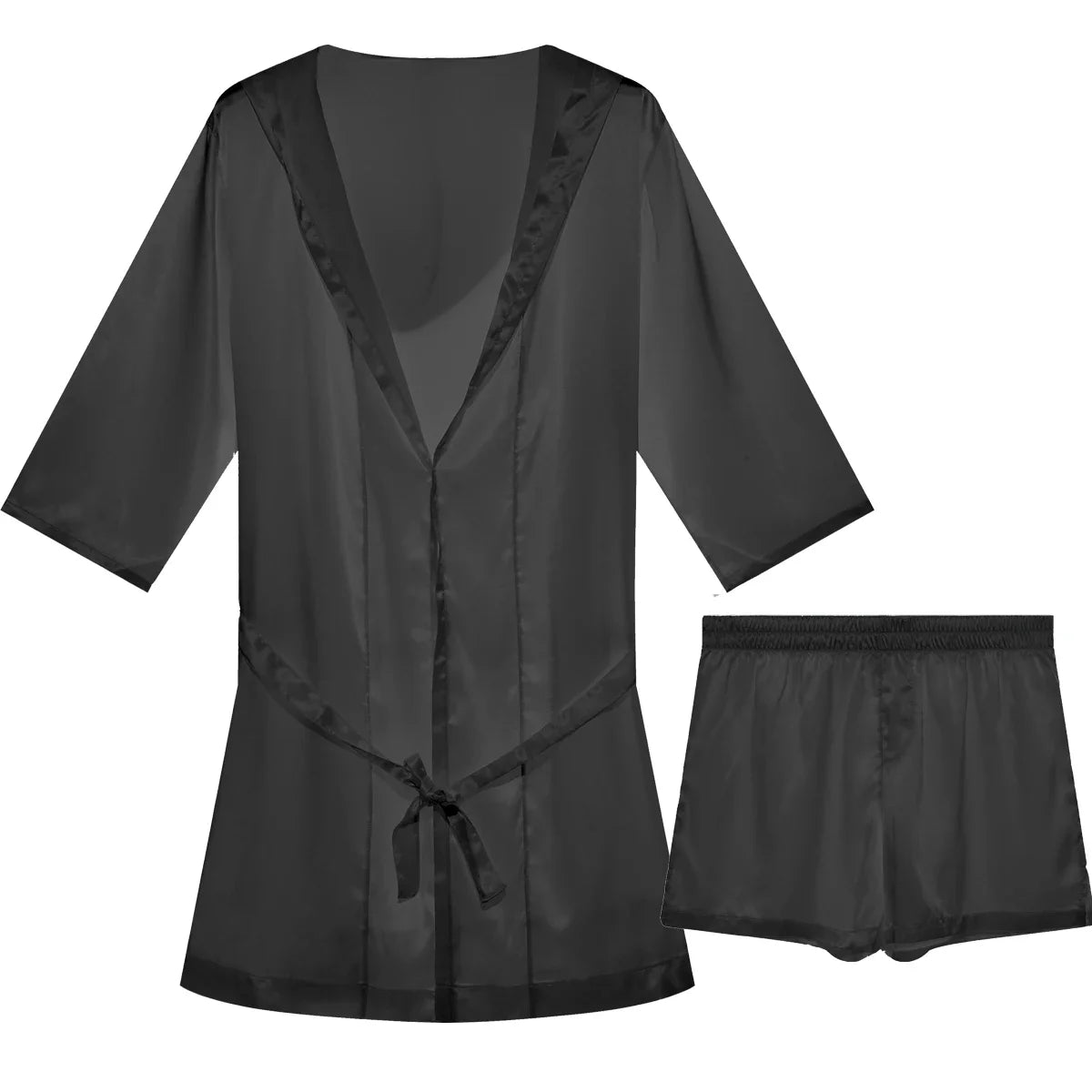 Sir Elliot Silk Shorts Robe Set