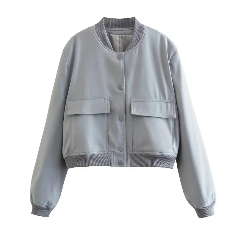 Lady Elizabeth Stand-Up Collar Bomber Jacket